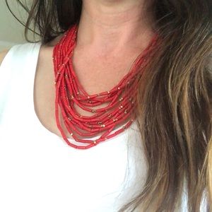 Stella coral color necklace